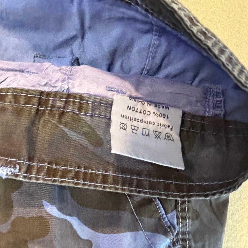 Erston Mens Blue Camo Cargo Shorts Multi Pocket Utility Streetwear NWT - Picture 14 of 14